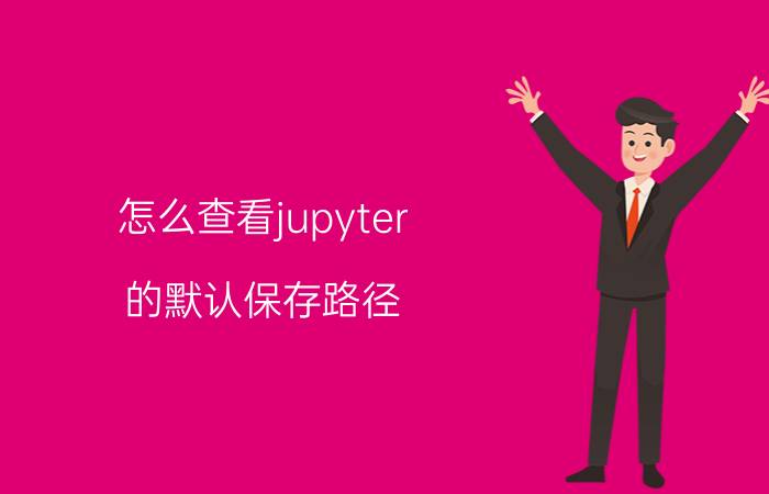 怎么查看jupyter 的默认保存路径